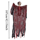 Halloween Decoration Hanging Ghost Skeleton Gauze Ghost Face Scary Pendant for Haunted House Decor, Patio Porch Skull Props