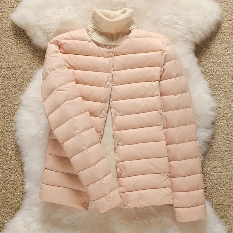9 Color Women Puffer Jackets 90% Ultra Light Duck Down Women Matt Fabric Lightweight Coat Warm Female Windbreaker Parka - Lootquake