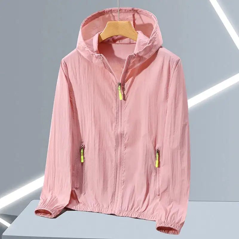 Chaqueta cortavientos de verano 2023 para hombre, talla grande, con protección solar, estilo coreano, ultrafina, con cremallera y capucha