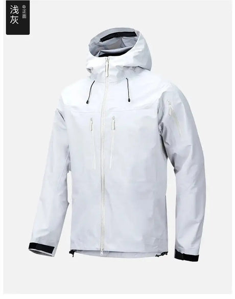 Jacket Men's Sports Casual Soft-shell Zipper Pocket Water Repellent Windbreaker New Autumn Functional Camping Hooded Raincoat - Lootquake