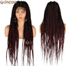 36" Large Square Knotless Box Braids Wig | Full Double Lace | Baby Hair | Kanekalon
