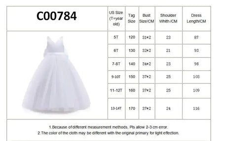 Girls Bridesmaid Dresses For Wedding 5-14 Yrs Kids Lace Flower Birthday Party Long Dress Teen Girl White Formal Pageant Vestidos - Lootquake