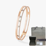S925 sterling silver women's bracelet, classic MOVE/TWIN series, French diamond bracelet, holiday gift, high-quality jewelry - Lootquake
