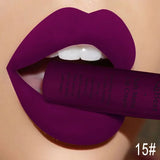 Pink Velvet Matte Lip Gloss Sexy Dark Red Moisturizing Liquid Lipsticks Waterproof Long Lasting Non-stick Cups Lips Glaze Makeup