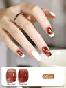 1-12PCS 12ML Ice Clear Amber Gel Nail Polish 2025 Autumn and Winter Popular White Transparent Caramel Color Nail Gel Nail Art