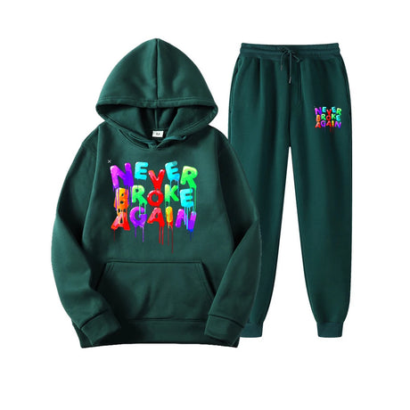 Youngboy Never Broke Again Hoodes 2PCS Sets Tracksuit Fashion Hip Hop Suit Sweatpants Men Women Hooded Sweatshirts Sport Pant - Lootquake