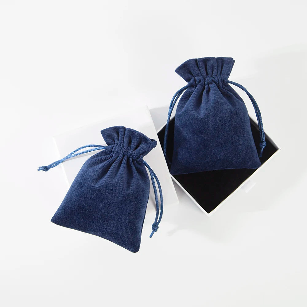 5pcs Bulk Wedding Engagement Display Velvet Bag Bracelet Earrings Gift Luxury Packaging Jewelery Pouches Travel Organizer Bags - Lootquake
