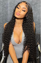 13x4 HD Lace Front Water Wave Wig | Long | 360 Lace Frontal | Brazilian Virgin Hair