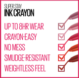 MAYBELLINE SuperStay Ink Crayon Matte Longwear Lipstick