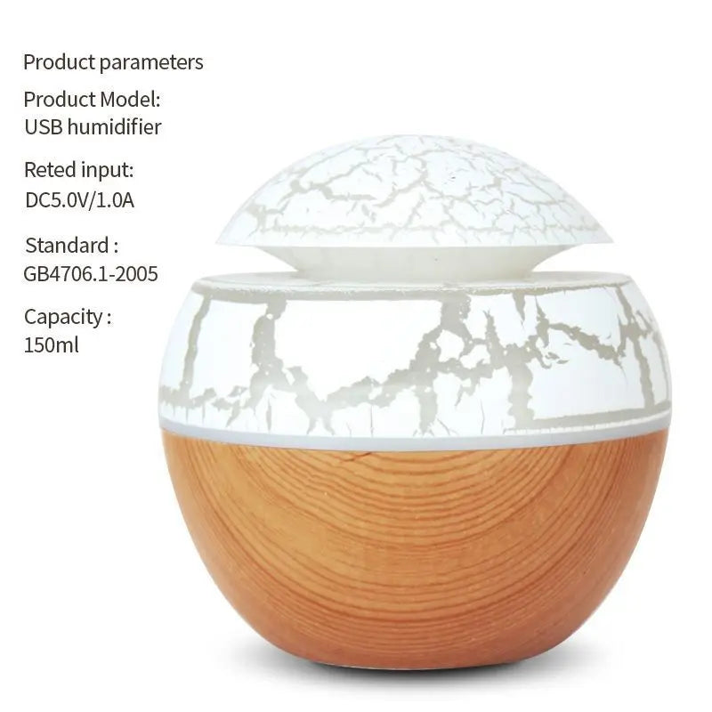 2024 Home Mushroom Head Bedroom Air Purifier USB Desktop Nebulizer Wood Texture Personalized Aromatherapy Machine Humidifier