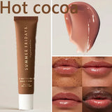 Summer Friday's Vanilla Beige Lip Balm Moisturizing Transparent Lipstick Set Lip Makeupv Smooth Soft Tube Mirror Lip Gloss
