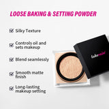 Polvos sueltos de maquillaje rosa, transparentes, naturales, para acabado facial, profesionales, con control de grasa, resistentes al agua, mates, fijadores.