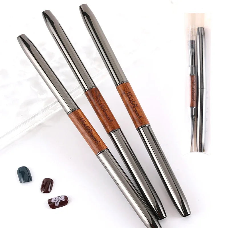 New Dual-ended Nail Brush Acrylic Nail Art Brushes Professional UV Gel Nail Polish Liner Flower Painting Drawing Manicure Tools