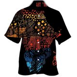 Colourful Bohemia African Graphic Shirts For Men Clothing Fashion Mens Short Sleeve Casual Y2k Lapel Blouse Summer Beach Tops - Lootquake