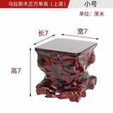 Expositor de estatuas de figuritas sencillas, bases de madera maciza en miniatura, juegos de café y té, pedestal, jarrón, maceta, mesa de clasificación de bonsáis