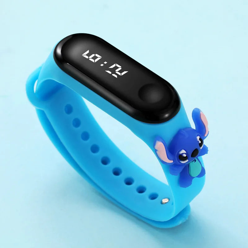 Marvel Spider-Man Children's Cartoon Fashion Watches Stitch Iron Man Electronic Digital LED Display Waterproof Holiday Gift Kids - Lootquake