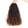10" Bob Goddess Box Braids Crochet Hair | Boho Braids with Curls