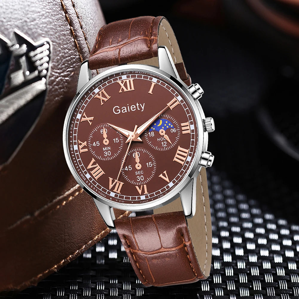 1pc Classic Roman Numeral Womens Watch - Stylish Solid Color Quartz Timepiece with Durable PU Leather Band - Elegant & Comfortab - Lootquake