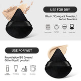 10/12 Pcs Triangle Powder Puff Wet Dry Use For Loose Powder Liquid Cosmetic Soft Plush Powder Puff Makeup Foundation