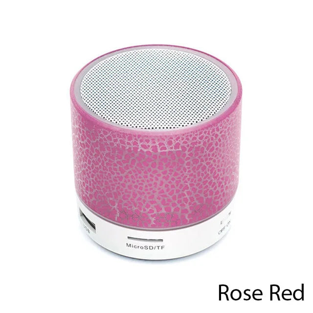 Mini altavoz Bluetooth inalámbrico con LED, tarjeta TF, subwoofer USB, sonido MP3 portátil, altavoz inalámbrico para teléfono inteligente