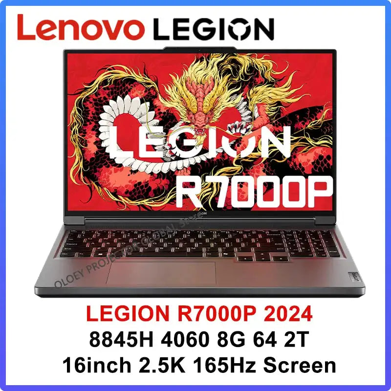 Lenovo LEGION R7000P 2024 Ryzen R7 8845H Geforce RTX4060 8GB 16G/32G RAM 1T SSD 16" 2.5K 165Hz Screen - Lootquake