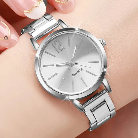 Fashion Women Watches Simple Steel Band Ladies Analog Quartz Watch Reloj Mujer Girls Clock Gift - Lootquake