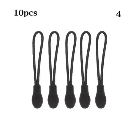 10Pcs Zipper Puller End Fit Rope Tag Fixer Zip Cord Tab Replacement Clip for Broken Buckle Travel Bag Suitcase Tent Backpack - Lootquake