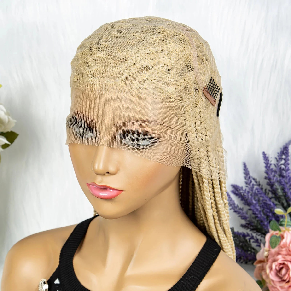 613 Blonde HD Full Lace Braided Wig | Knotless Box & Cornrows | Crochet Braids | Synthetic