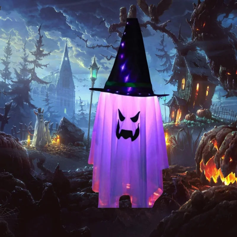 Halloween Hanging Lanterns, Ghost Pumpkin Decoration Outdoor, Hanging Ghost, Front Yard Halloween Decorations