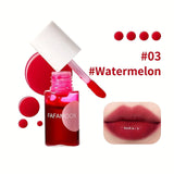 4 color Fruity Lip Tint Water Gloss Tint,Moisturizing Waterproof Liquid Lipstick, Non-Stick,High Pigment,Long-Lasting Colors