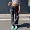 Women Wide Leg Baggy Jeans Lady Vintage Y2K Punk Low Rise Waist Loose Denim Pants Streetwear Fashion Trashy Long Skater Trousers - Lootquake