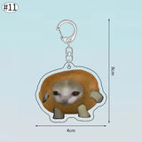 Funny Banana Cat Key Chain Creative Acrylic Happy Cats Schoolbag Pendant Bag Accessories DIY Mobile phone Lanyard Student Gift - Lootquake
