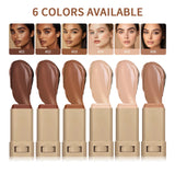 Foundation Tint Stick Balm Serum Boosted Skin Tint Plumper Foundation Stick Smooth Plumper Travel 6 Colors with Fingertips Makeu