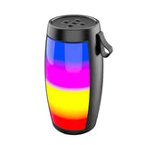 Altavoces Bluetooth 1202 inalámbricos portátiles para el hogar, exteriores, coche, subwoofer, pequeño altavoz con luces LED, sistema de sonido MP3