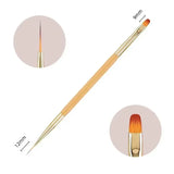 New Dual-ended Nail Brush Acrylic Nail Art Brushes Professional UV Gel Nail Polish Liner Flower Painting Drawing Manicure Tools