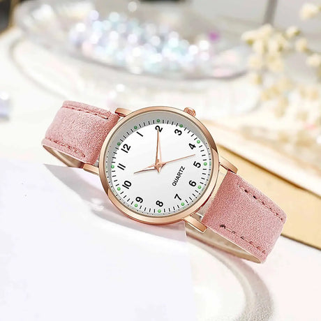 Reloj Mujer Fashion Watch for Women Leather Belt Watches Ladies Luxury Analog Quartz Luminous Wristwatch Clock Relogio Feminino - Lootquake