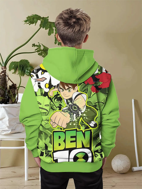 Ben 10 3D Print All Seasons Children Casual Sweatshirt Cool Pullover Tops Unisex Clothes Boy Girl Hoodies - Lootquake