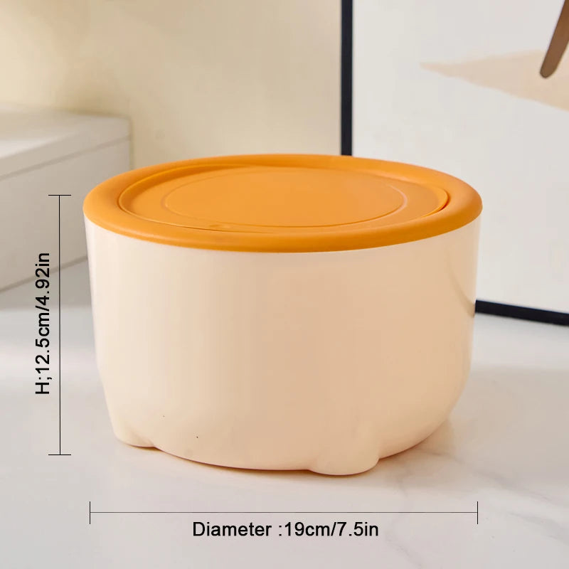 1 mini bote de basura, bote de basura pequeño para escritorio, contenedor para residuos de comida, caja de limpieza para arena de gatos, bote de basura portátil para el coche.