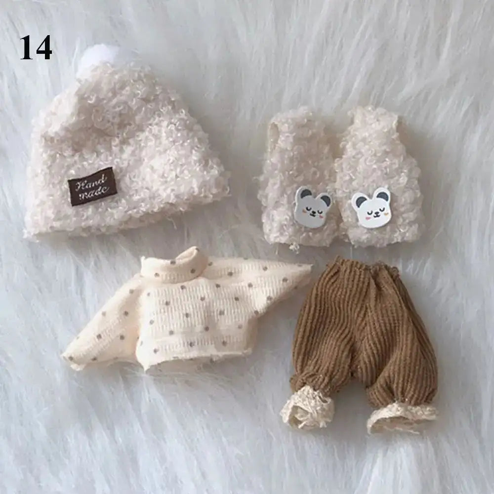 Ropa para muñecas de 16 cm, accesorios de vestir, camiseta sin mangas, pantalones casuales, vestido de mezclilla de rejilla, falda, accesorios de uso diario