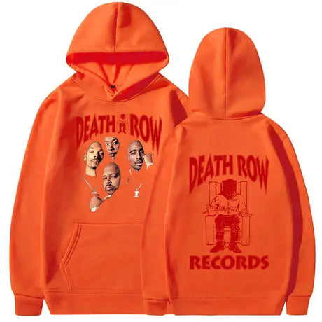 Death Row Records Hoodie Men Women High Quality Aesthetic Hoodies Pullover 90s Vintage Hip Hop Sweatshirts Harajuku Streetwear - Lootquake