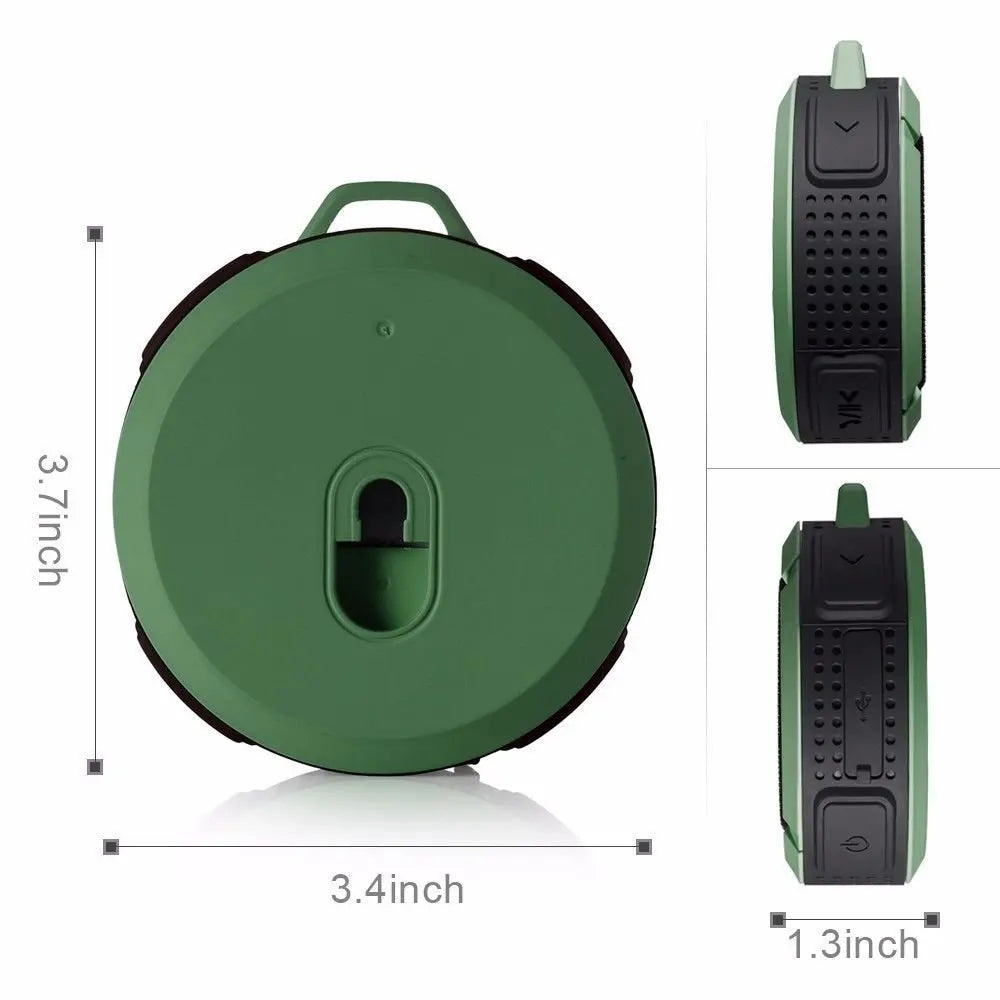 Altavoz Bluetooth inalámbrico impermeable con ventosa para deportes al aire libre, mini subwoofer para ducha, coche, teléfono inteligente, micrófono TF C6