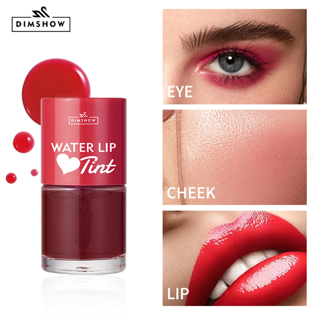 Liquid Lipstick Facial Rouge Big Eye Eyeliner 2-IN-1 Multipurpose Makeup Long-lasting Moisturizing Matte Non-stick Lip Gloss