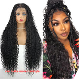 32" Blonde Goddess Locs Wig | Boho Braids & Curls | Full Lace Front | Baby Hair | Synthetic Hair