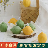 Bougie parfumée décorative au citron, cadeau d'anniversaire parfumé DIY, bougie imitation fruit