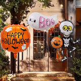 Halloween Balloon Decor Set with Pumpkin Skull Foil Balloons for Spooky Themed Party and Fun Cartoon Shaped Balloons