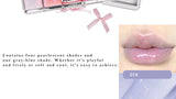 FLORTTE 10-Color Lip Palette Lip Gloss and Lipstick Glossy Moisturizing Pigmented Multifunctional Easy to Apply