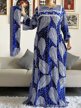 New Style African Dashiki Print Long Sleeve Loose Cotton Elegant Women  Abaya Long Dress Summer Maxi Casual Dresses Vestidos - Lootquake