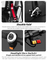 6000W Powerful Electric Scooter 60V 38Ah Max Speed 85km/h 100kmRange 11'' Tires Dual Shock Absorbing Folding EScooter for Adults
