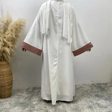 Eid Muslim Party Dress for Women Ramadan Abaya Fake 2 Piece Long Dress Morocco Vestidos Largos Dubai Turkey Robe Jalabiya 2024 - Lootquake