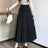 Spring 2024 New Women's Petite Black Umbrella Skirt High-waisted A- line White Dress Long Dress Drape Sense - Lootquake